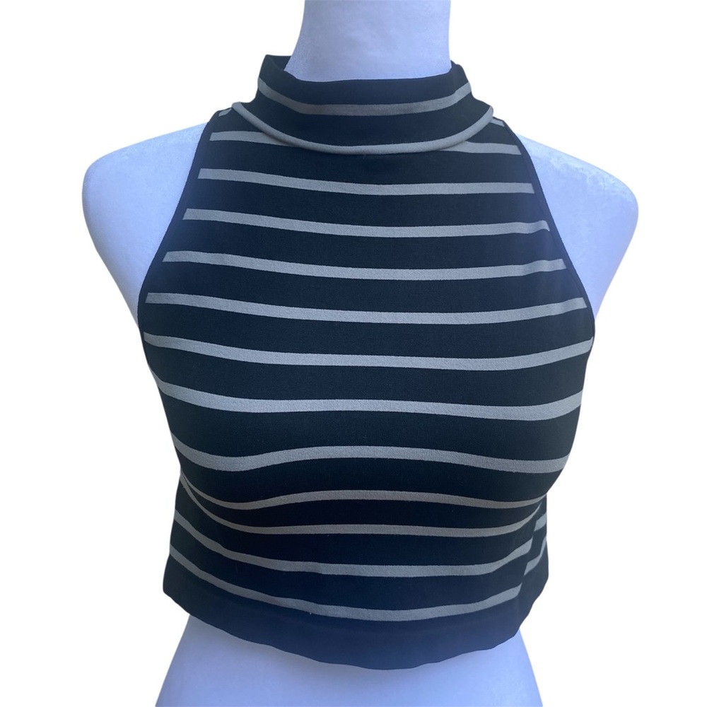Intimately Free People Elegant Black and Gray Striped Women's Tank Top Size M/L
